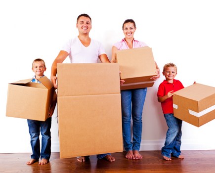 Removal van helping with a residential move in Kennington