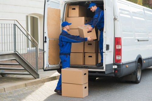 Removal van loading items for a Kennington home or business move