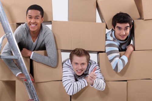 Removal team handling a home move in Kennington