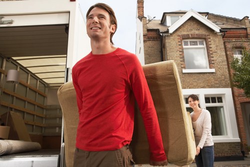 Furniture being carefully loaded for a Kennington office move