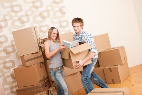 Careful loading of boxes and furniture for a Kennington home relocation