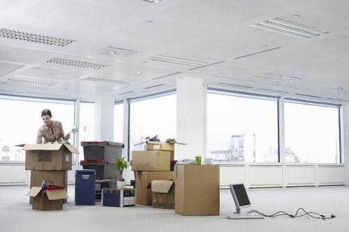 Careful packing and labelling for office equipment relocation